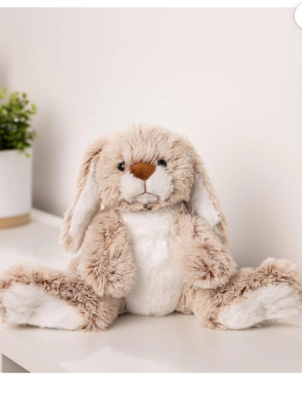 Melissa & Doug Cream and Light Brown Plush Burrow Bunny
